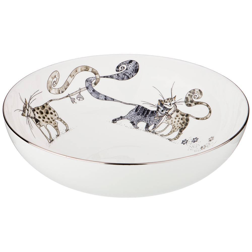 

Набор из 6 штук Тарелка суповая Lefard Котики 19х6см, фарфор (86-2311/6), Белый