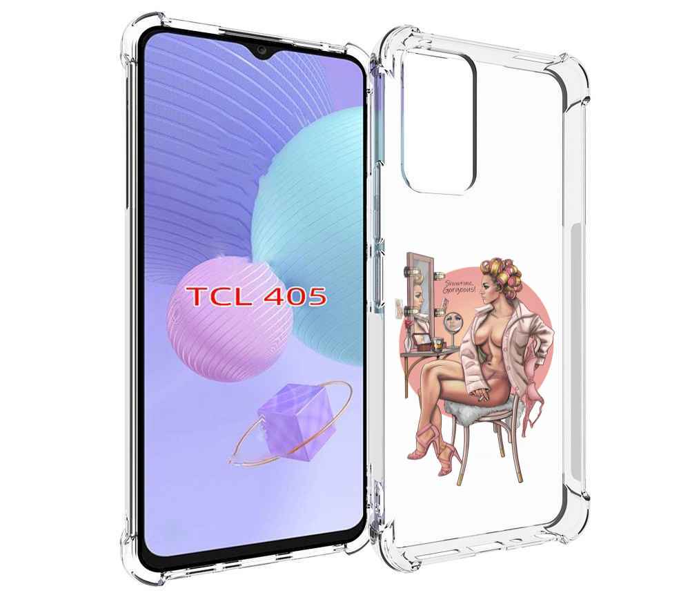 

Чехол MyPads красивая-девушка-с-зеркалом женский для TCL 405, Tocco