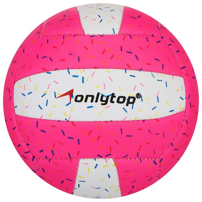 ONLYTOP Мяч волейбольный ONLYTOP Пончик, машинная сшивка, 18 панелей, размер 2, 152 г