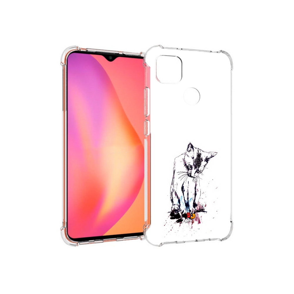 

Чехол MyPads Tocco для Xiaomi Redmi 9C кот и микки (PT152115.265.399), Прозрачный, Tocco