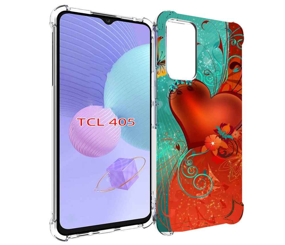 

Чехол MyPads красивые-яркие-сердечки для TCL 405, Tocco
