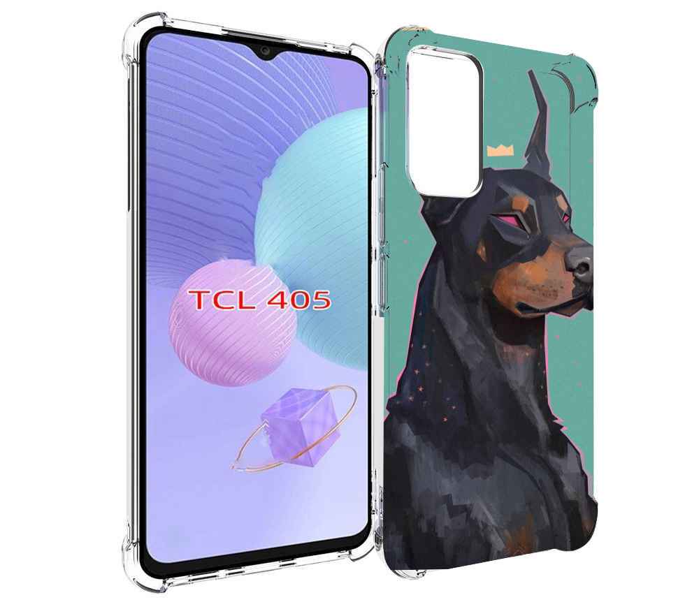 

Чехол MyPads красивый-доберман для TCL 405, Tocco