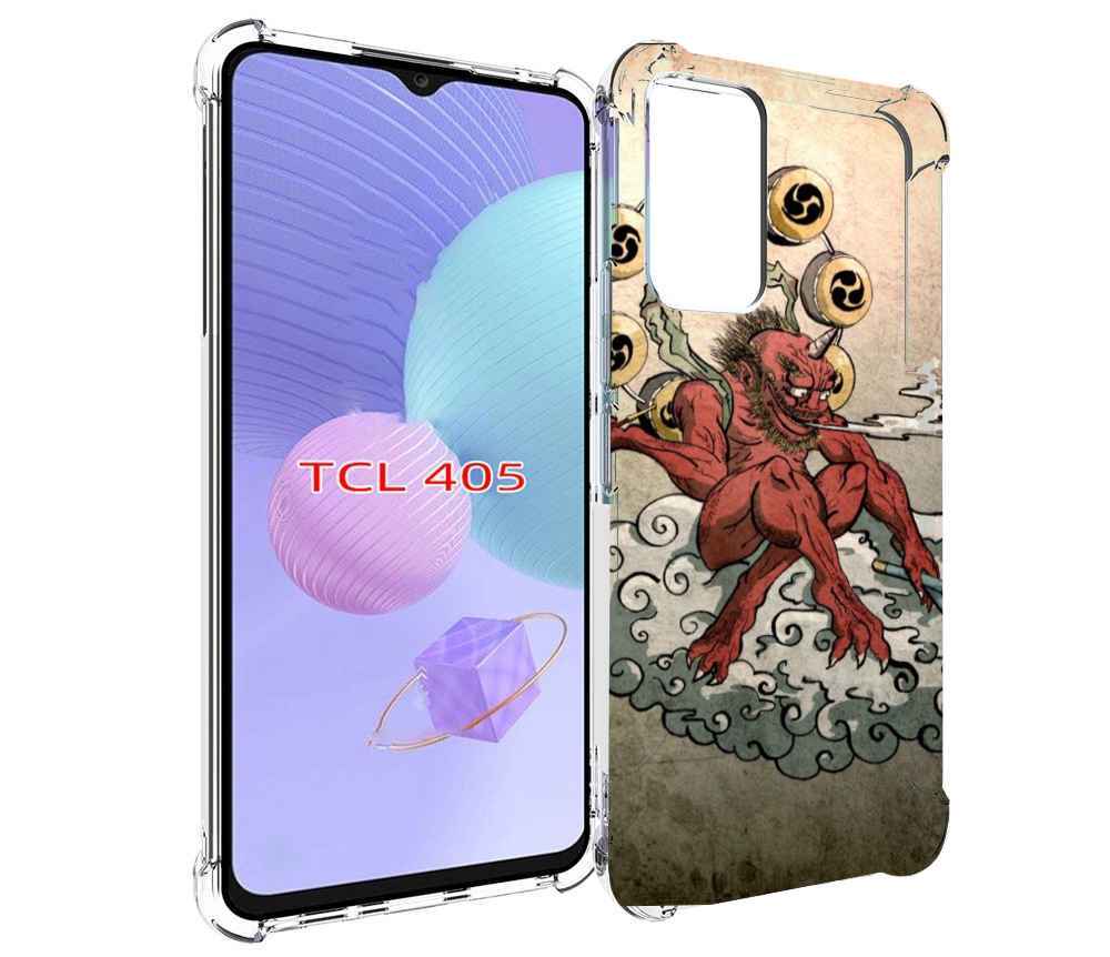 

Чехол MyPads красный чертик на облаке для TCL 405, Tocco