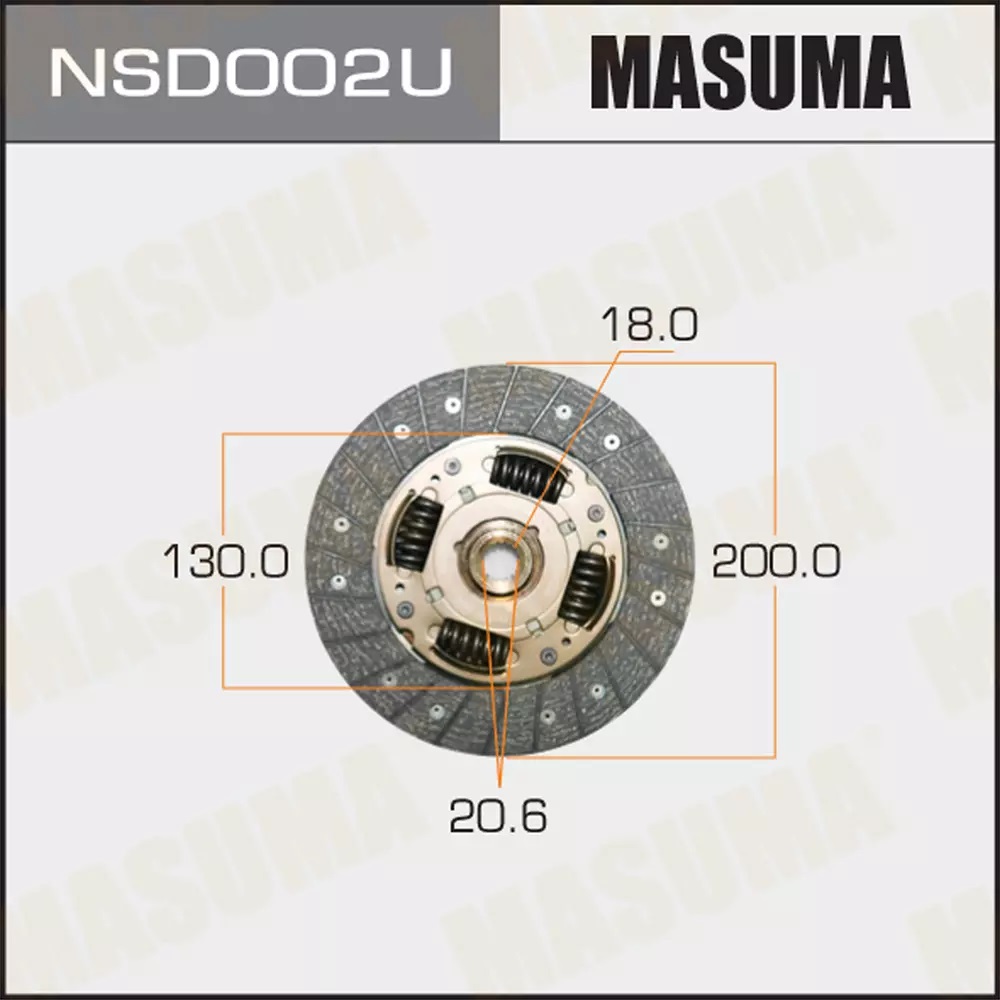

Диск сцепления Nissan Almera II Hatchback 00>06 Masuma NSD002U