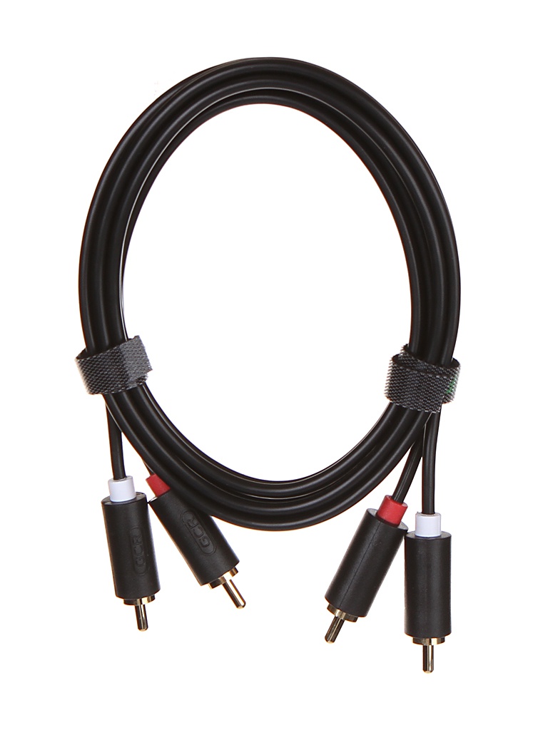 фото Кабель gcr 2xrca - 2xrca 1.5m black gcr-53109