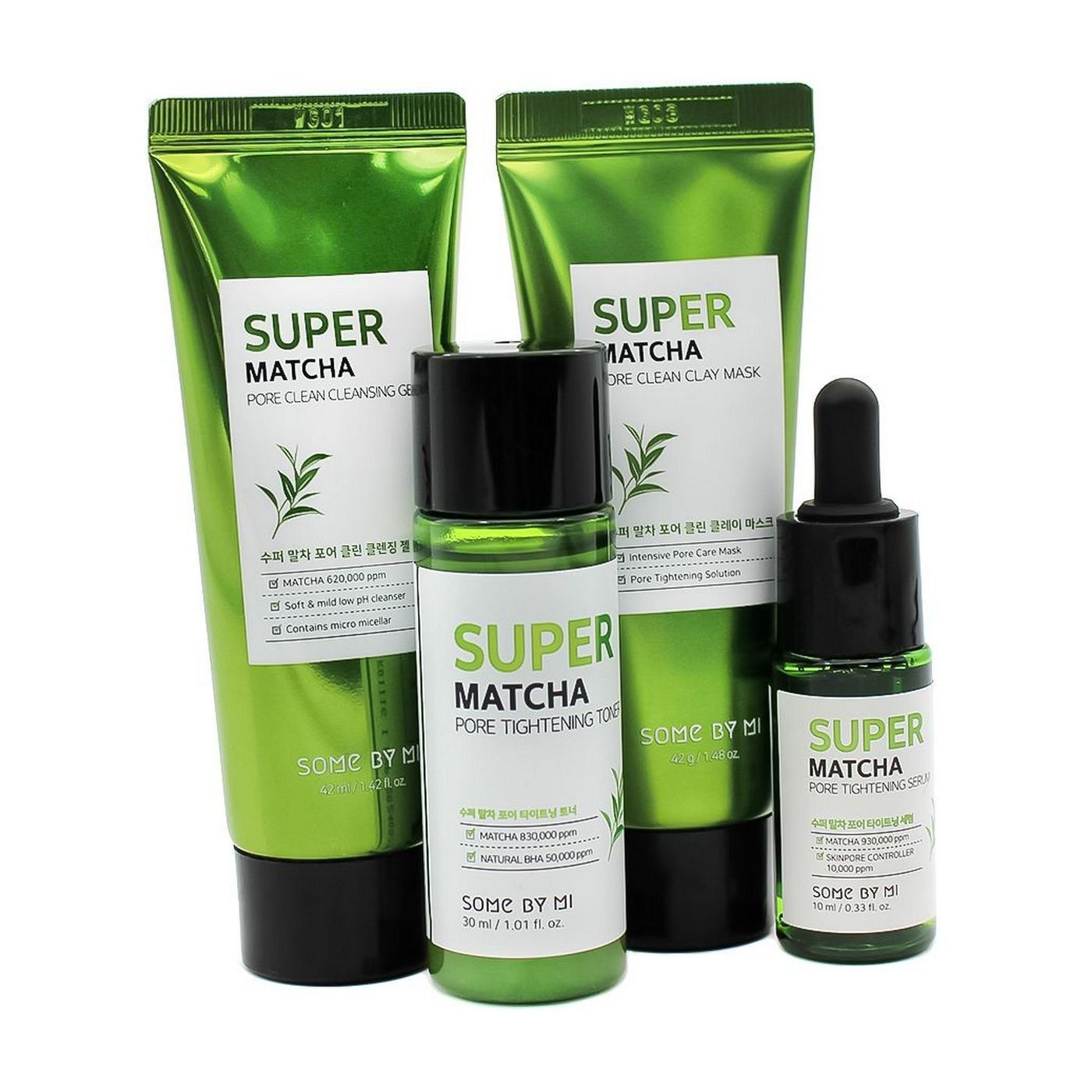 Набор миниатюр для лица для сужения пор Some By Mi Super Matcha Pore Care Starter Kit