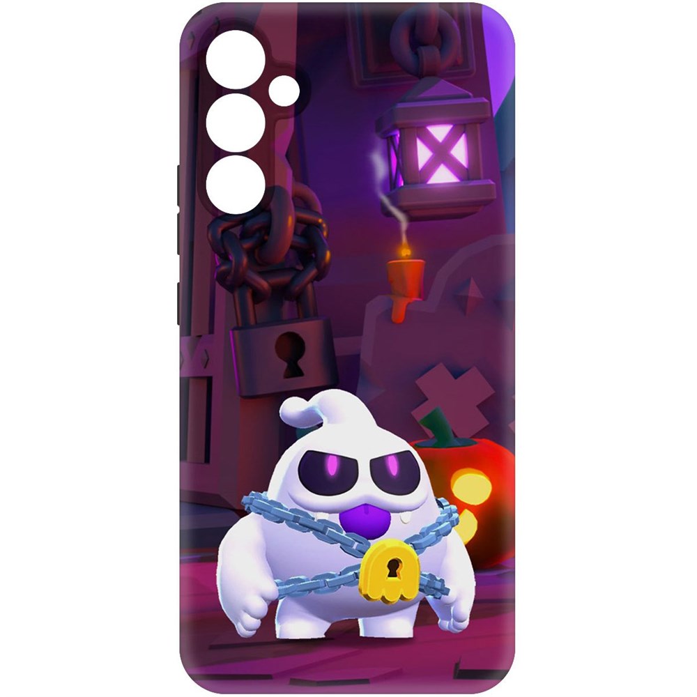 

Чехол-накладка Софт Brawl Stars - Призрак Скуик для Samsung Galaxy A34 5G (A346), Черный