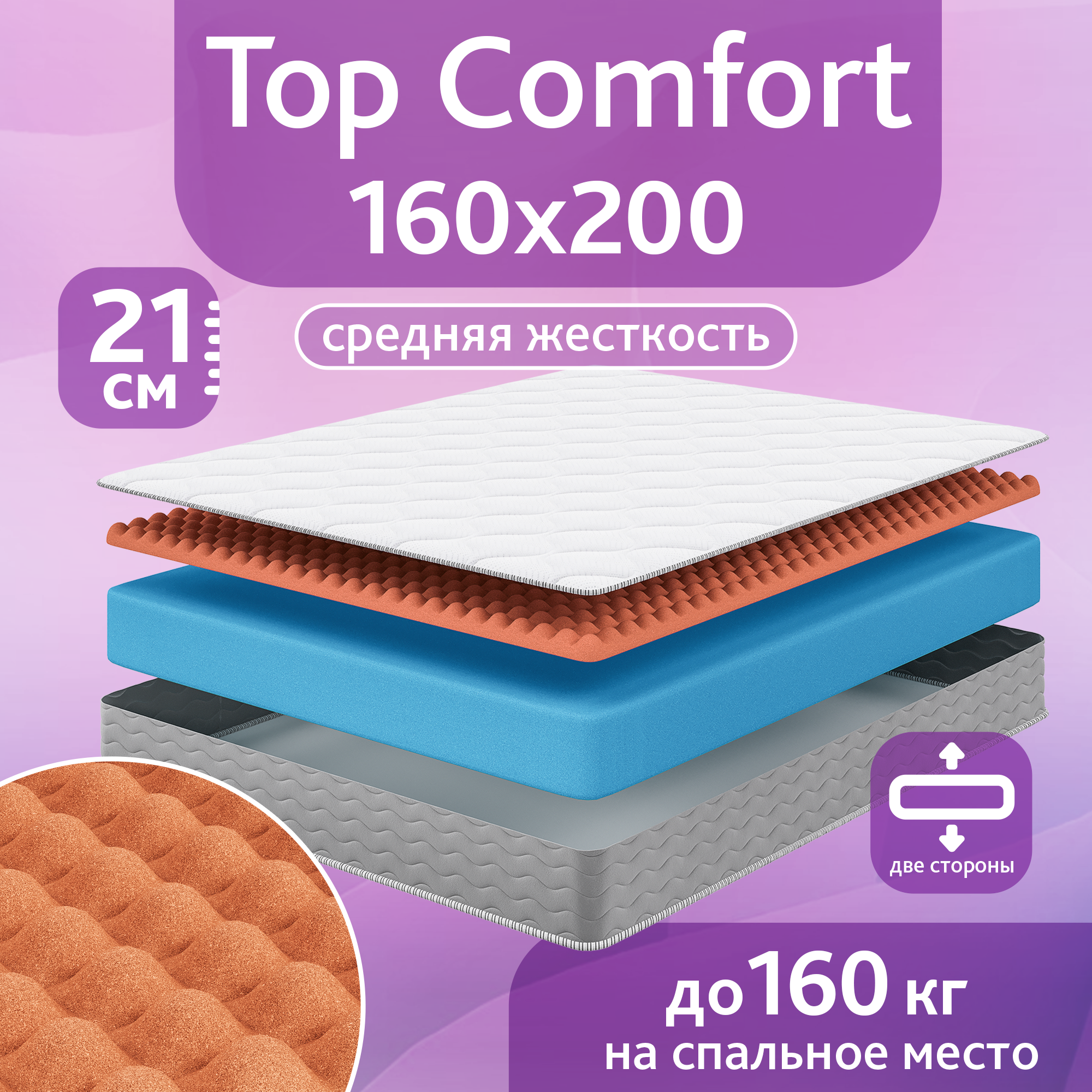 Матрас Gloria Top Comfort 160x200 см