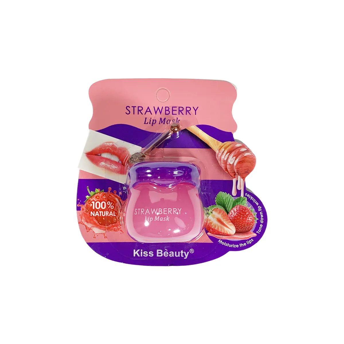 Клубничная маска для губ Kiss Beauty Strawberry Lip Mask 8 г parfums genty strawberry kiss 100