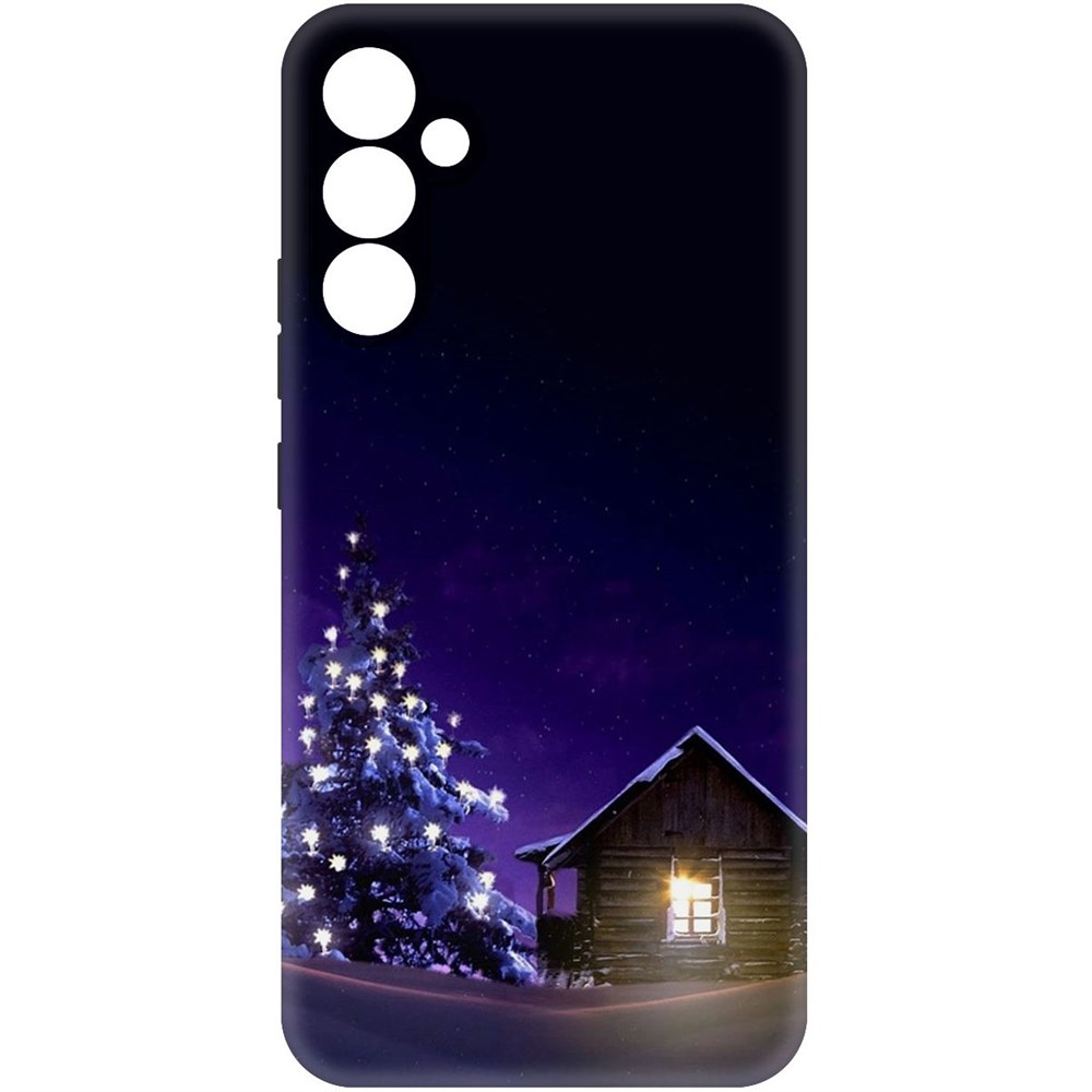 

Чехол-накладка Софт Зимний домик для Samsung Galaxy A34 5G (A346), Черный
