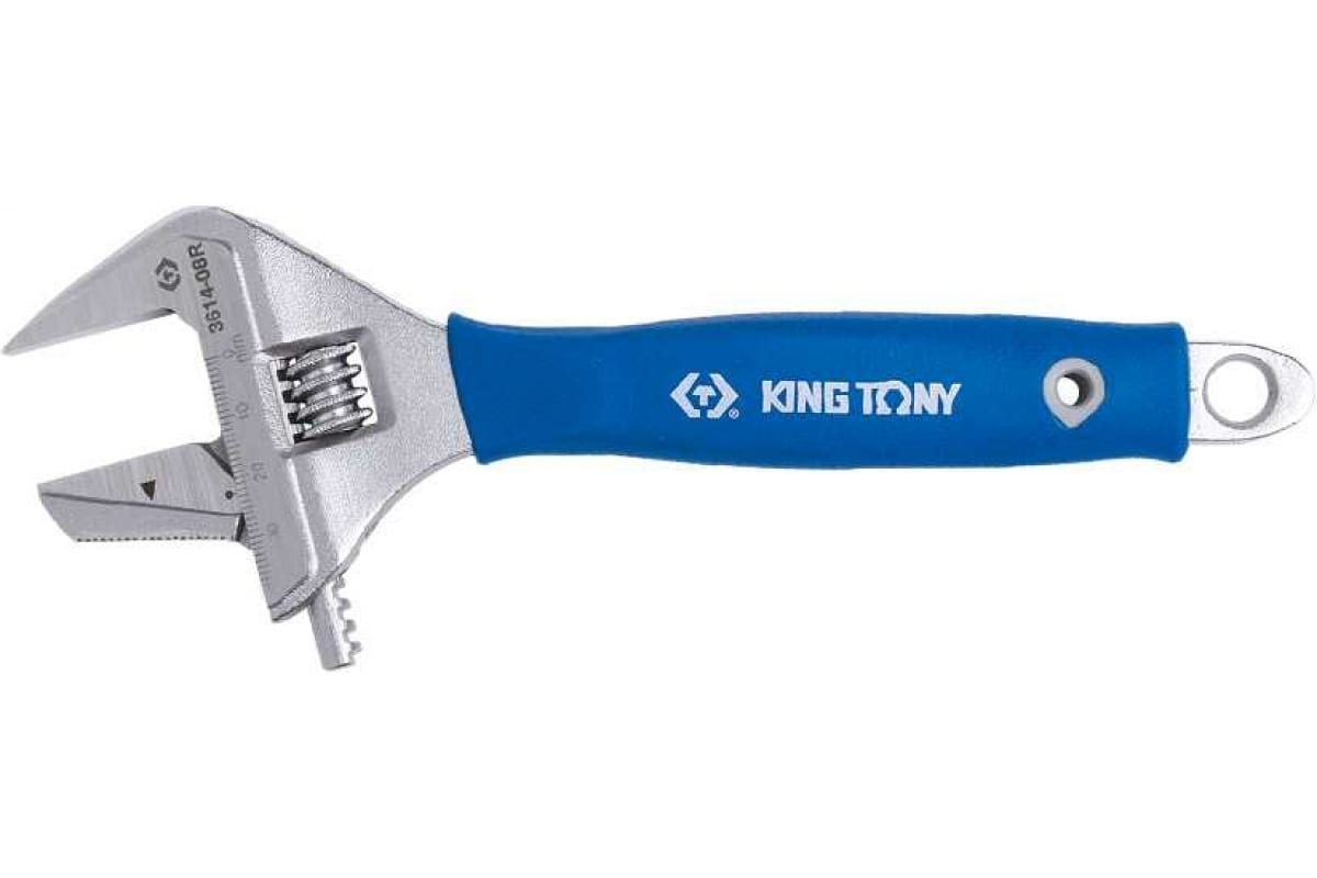 KING TONY Ключ разводной 212 х 38 мм, с изменяемой губкой KING TONY 3614-08R king tony ключ разводной диэлектрический 212 мм king tony 3611ve 08