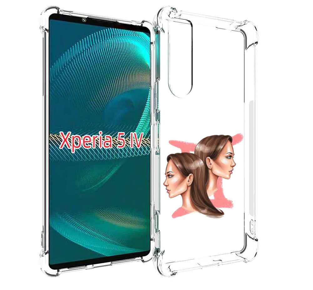 

Чехол MyPads Девушка-Близнецы женский для Sony Xperia 5 IV (5-4), Прозрачный, Tocco