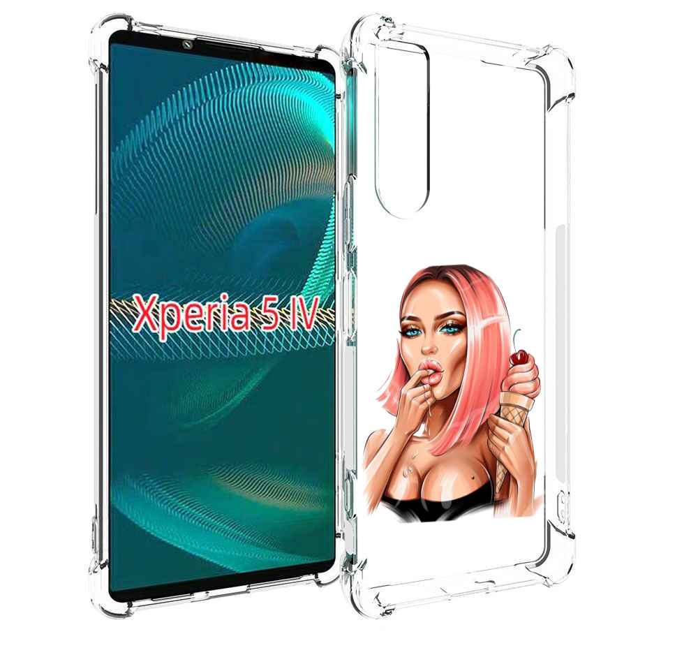 

Чехол MyPads Девушка-и-мороженое женский для Sony Xperia 5 IV (5-4), Прозрачный, Tocco