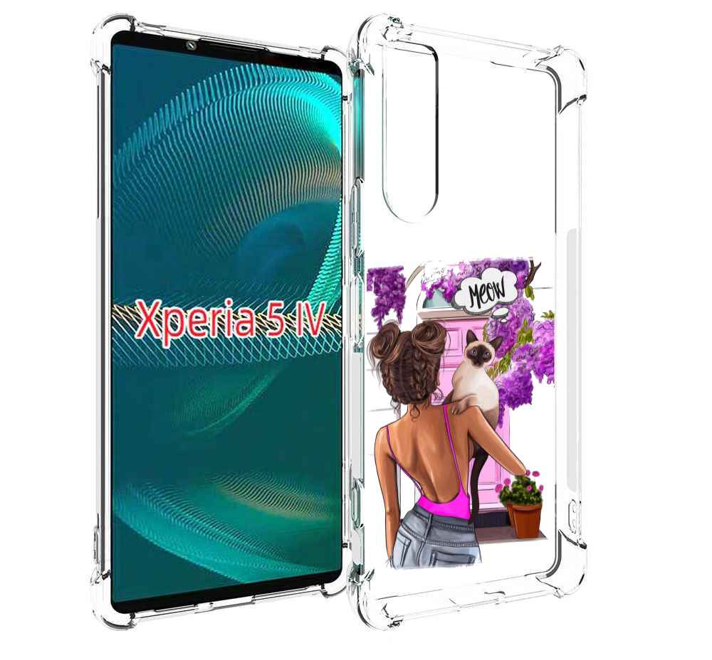 

Чехол MyPads Девушка-с-котиком женский для Sony Xperia 5 IV (5-4), Прозрачный, Tocco