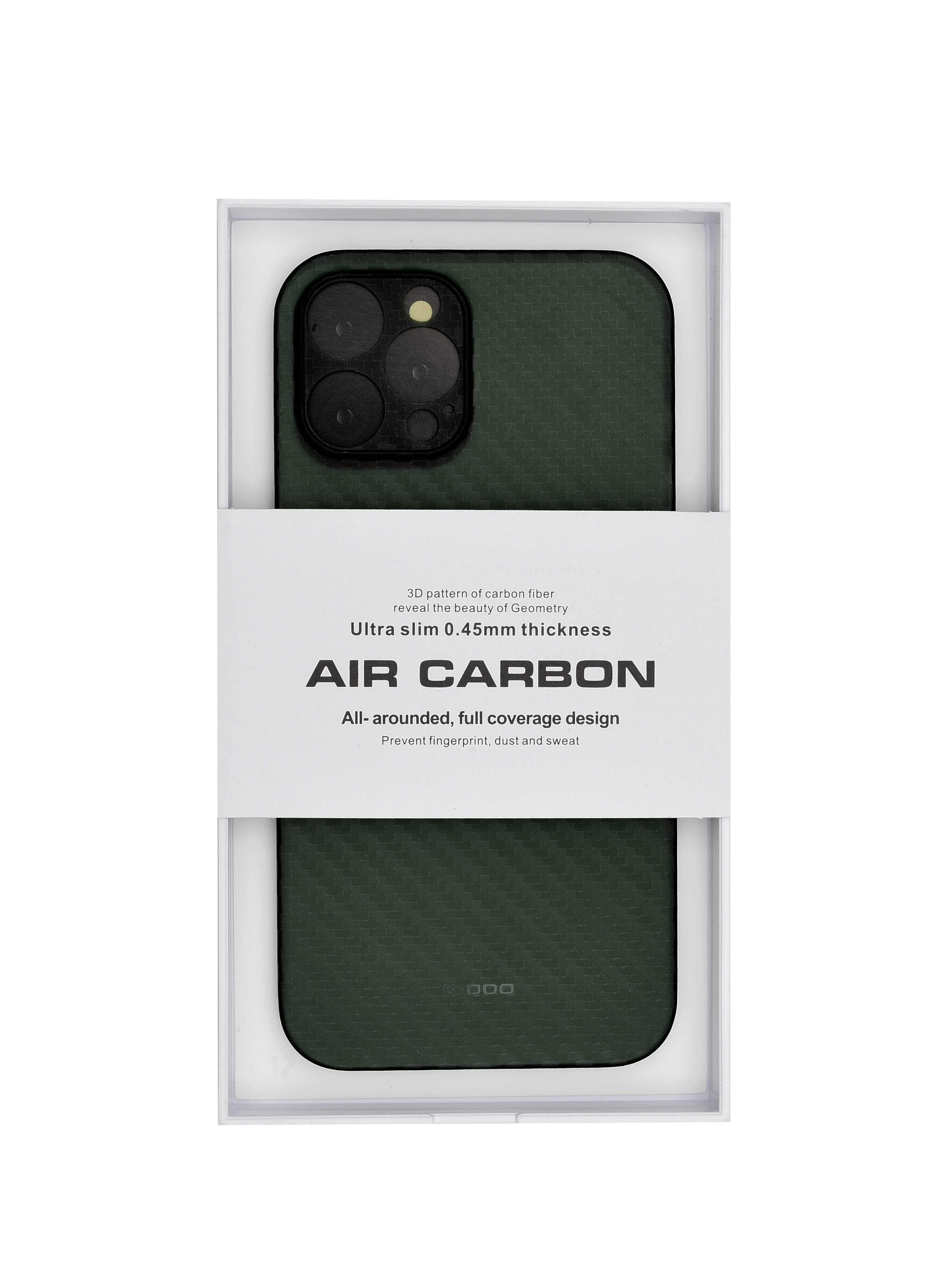 Чехол для iPhone 15 Pro Max AIR Carbon-Зелёный