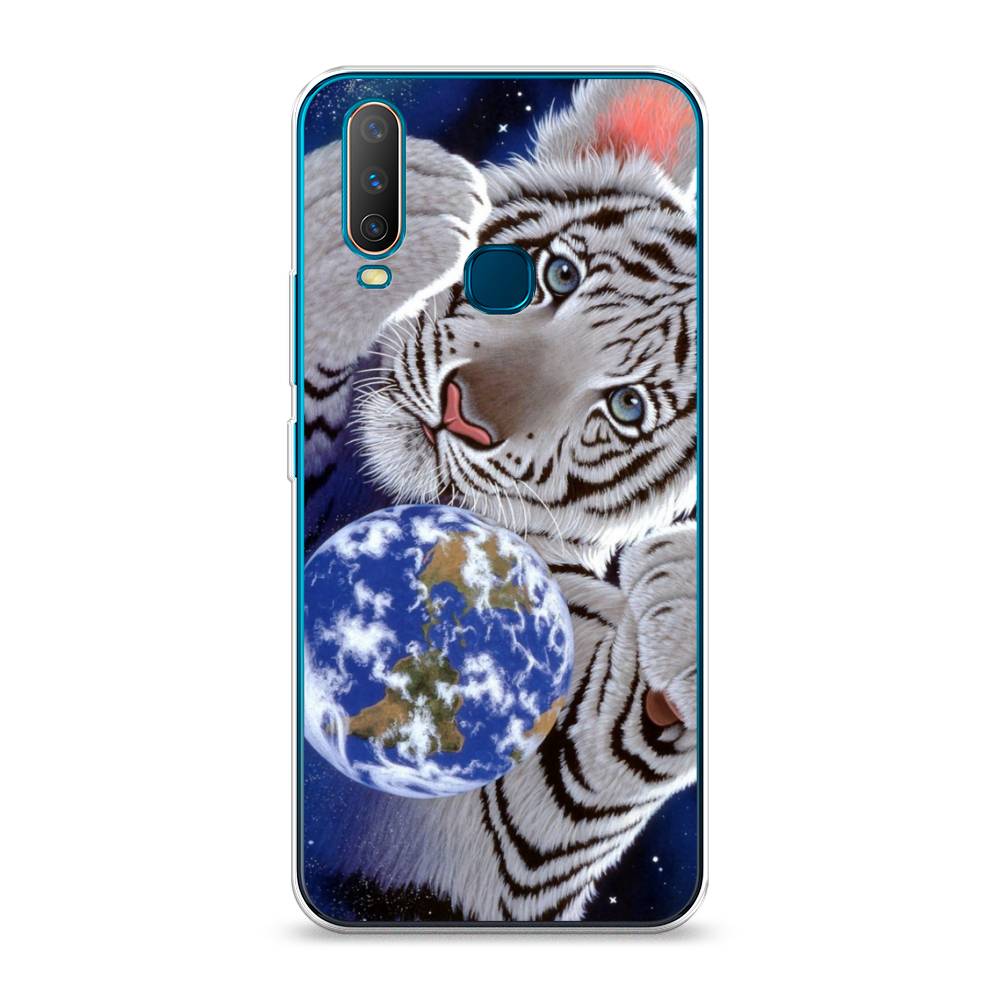 

Чехол на Vivo Y17Тигренок и Земля, Синий;белый;черный, 261850-1