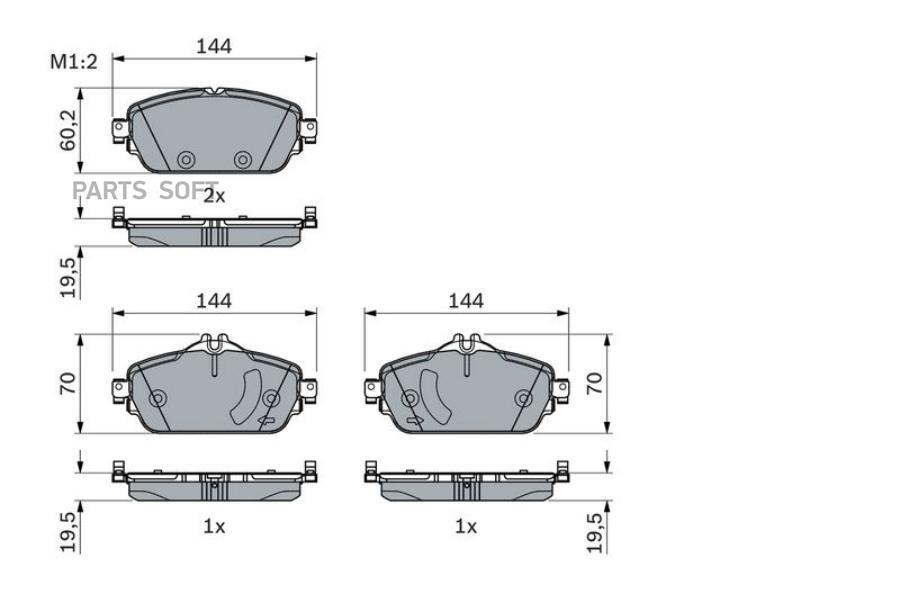 

Тормозные колодки Bosch задние 986494782