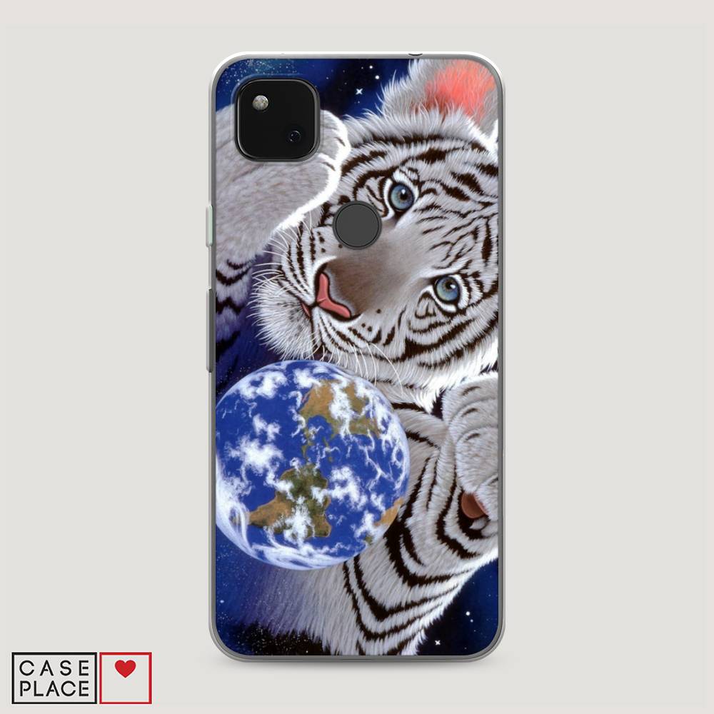 

Чехол на Google Pixel 4A "Тигренок и Земля", Синий;белый;черный, 270650-1
