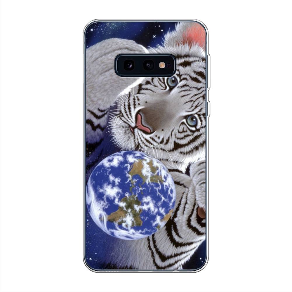 

Чехол на Samsung Galaxy S10E Тигренок и Земля, Синий;белый;черный, 27250-1