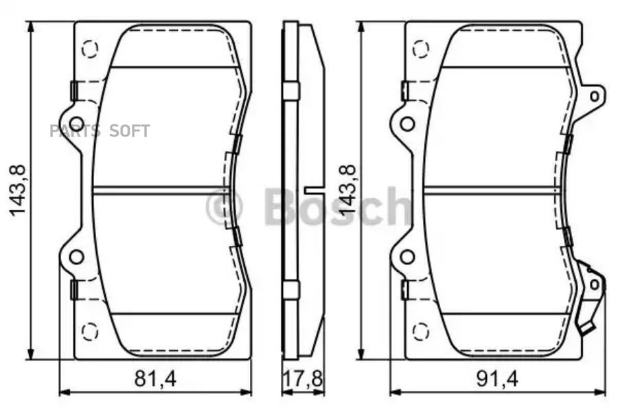 

Тормозные колодки Bosch дисковые 986494693