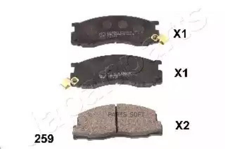 

Тормозные колодки Japanparts задние pa259af