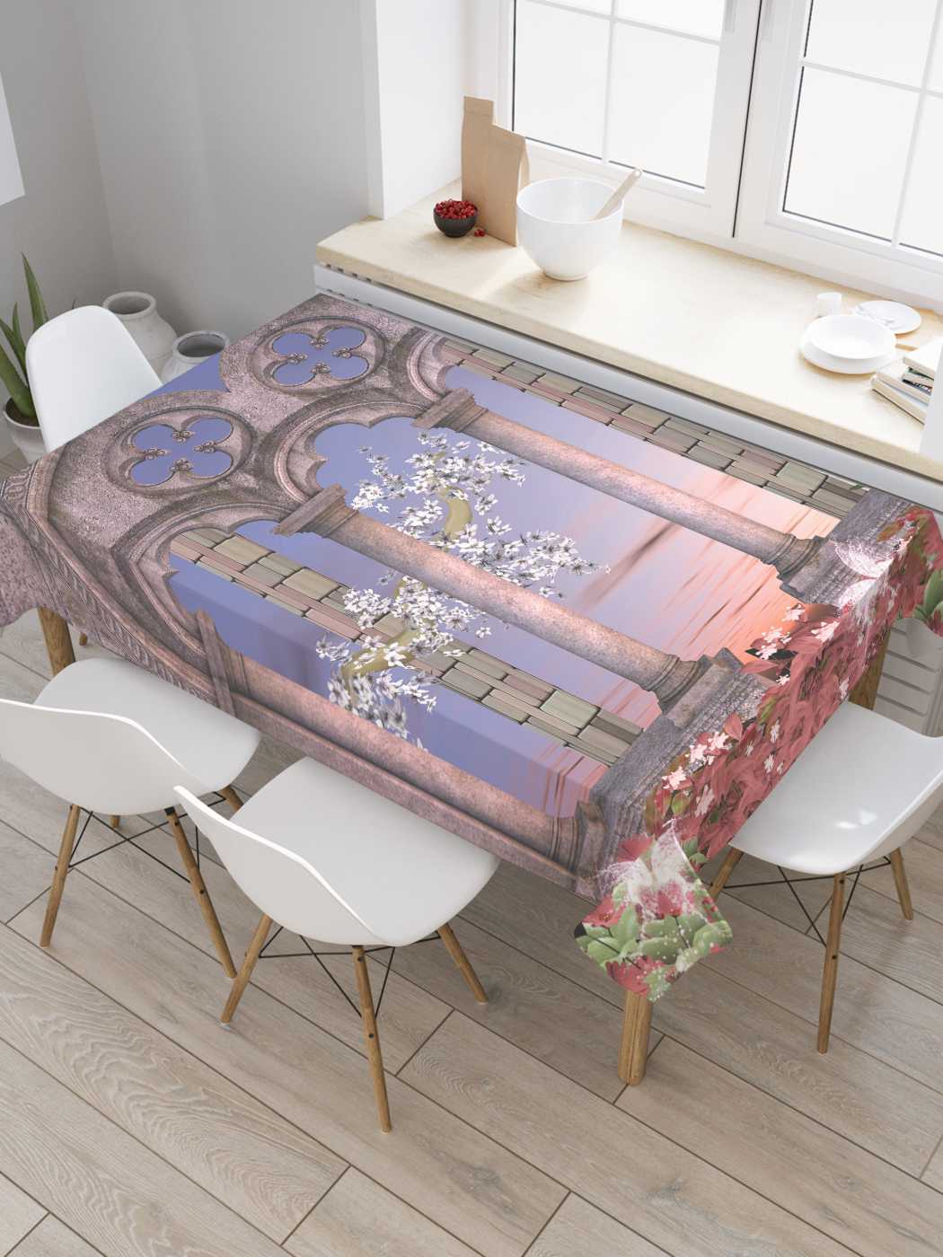 

Скатерть прямоугольная JoyArty "Спасительный рассвет" из оксфорда, 120x145 см, Спасительный рассвет