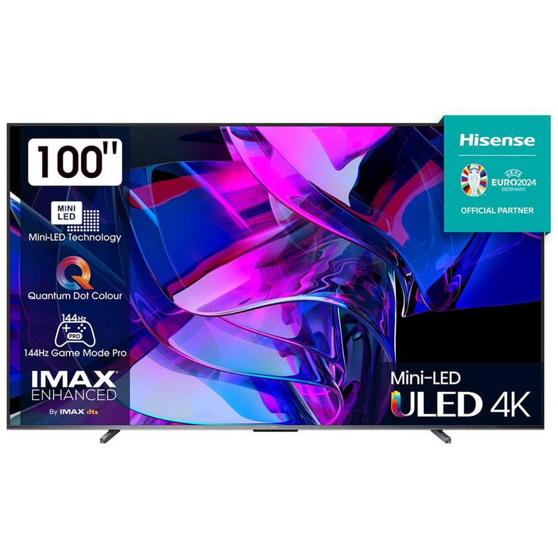 

Телевизор HISENSE 100U7KQ, 100", UHD 4K, Черный, 100U7KQ