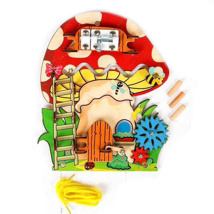 

Бизиборд-мини Грибочек, 20 × 23 см Р00013637