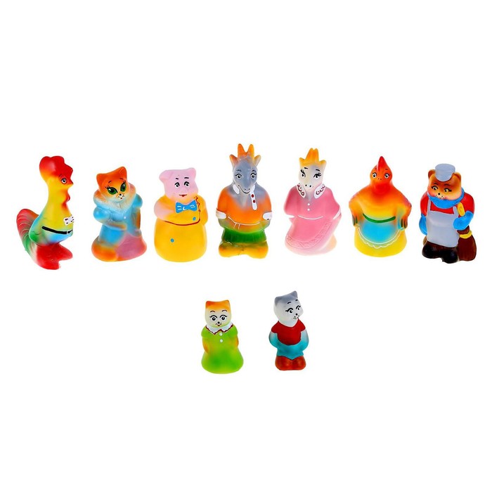 

Набор резиновых игрушек Кошкин дом, Разноцветный