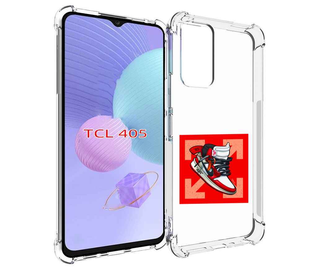 Чехол MyPads кроссовок джордан офвайт для TCL 405