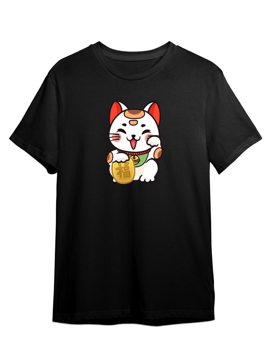 

Футболка унисекс Каждому Своё Япония/Азия/Кот/Манеки Неко STAZ21 черная M, Черный, "Япония/Азия/Кот/Манеки Неко" STAZ21