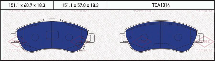

Колодки тормозные дисковые передние HONDA CR-V 07-> TATSUMI