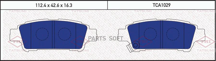 

Колодки тормозные дисковые задние TOYOTA Avensis Verso/Previa/Alphard 00-> TATSUMI
