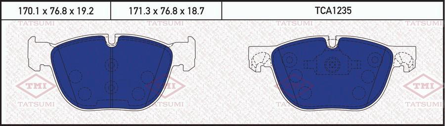 

Колодки тормозные дисковые передние BMW X5(E70)/ X6(E71) 08-> TATSUMI