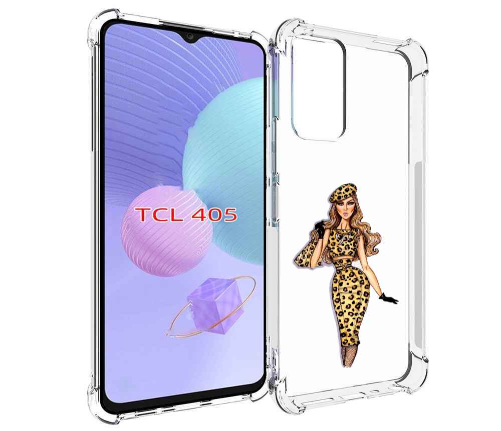 

Чехол MyPads леопардовое платье женский для TCL 405, Tocco