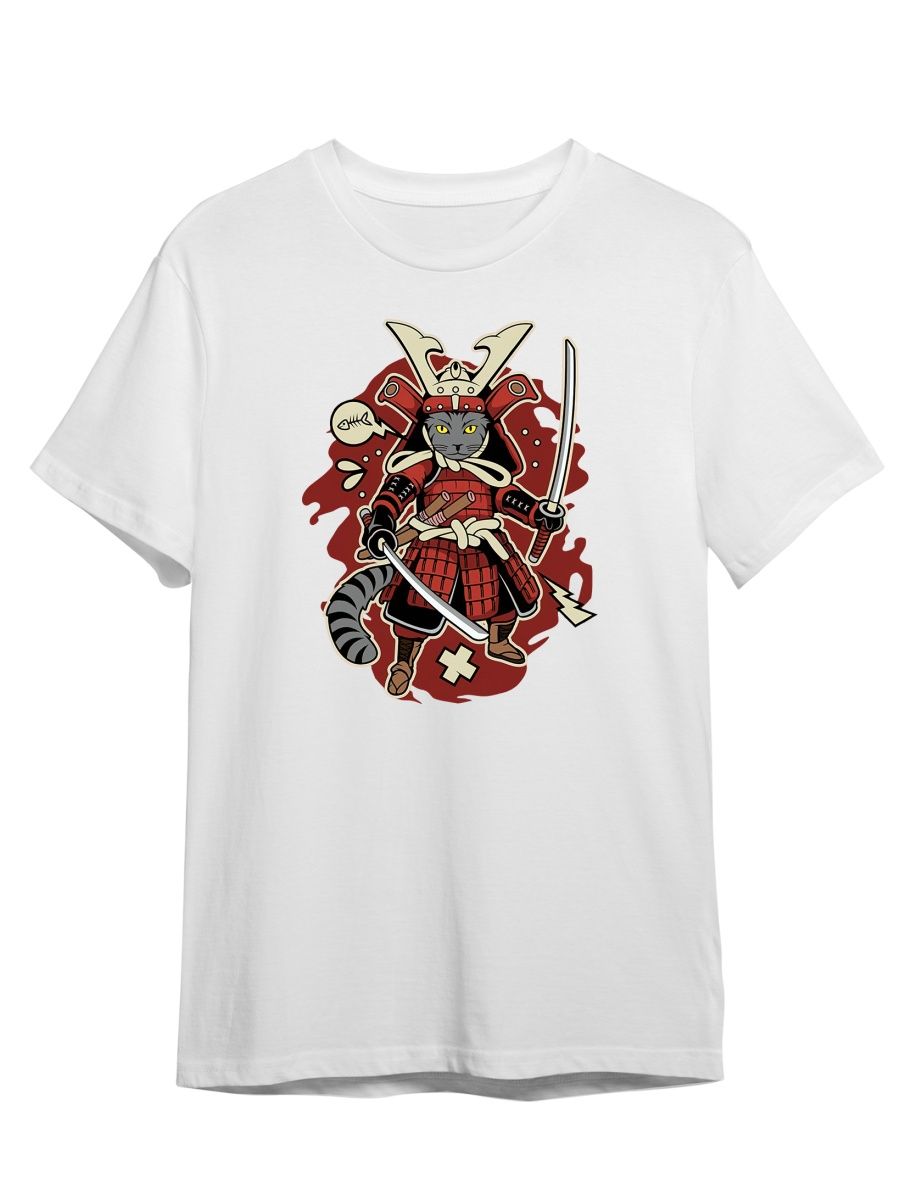 

Футболка унисекс Каждому Своё Аниме/Япония/Самурай/Кот STAZ24 белая 2XL, Белый, "Аниме/Япония/Самурай/Кот" STAZ24