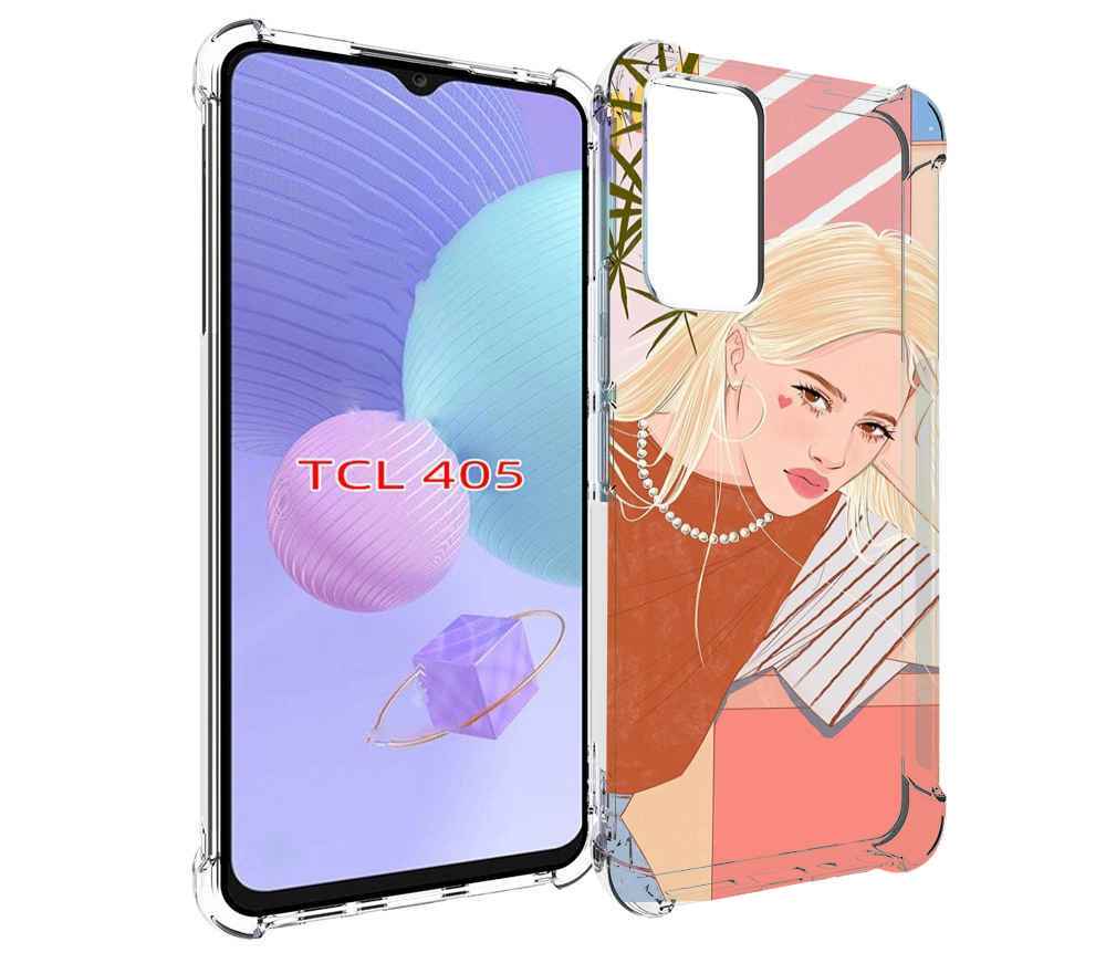 

Чехол MyPads летняя-девочка женский для TCL 405, Tocco