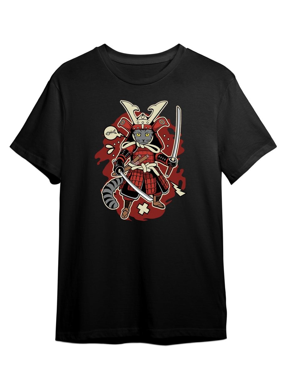 

Футболка унисекс Каждому Своё Аниме/Япония/Самурай/Кот STAZ24 черная 2XL, Черный, "Аниме/Япония/Самурай/Кот" STAZ24