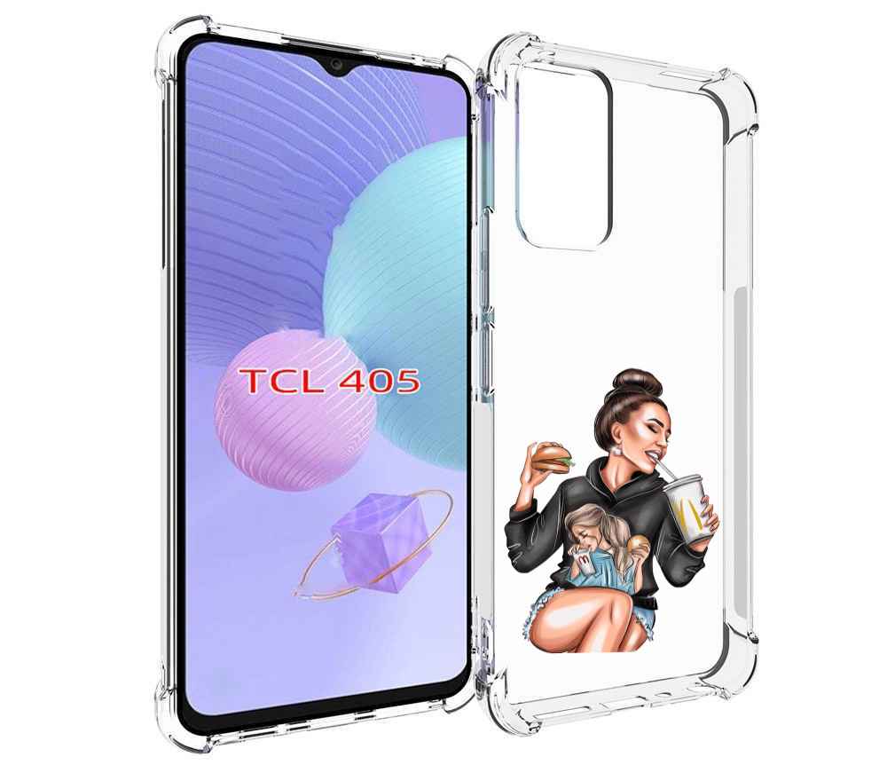 

Чехол MyPads любительница-макдональдс женский для TCL 405, Tocco