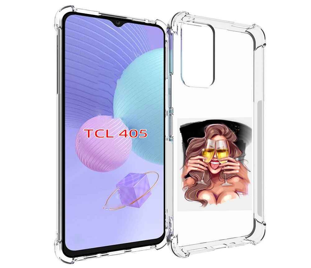 

Чехол MyPads любительница-шампанского-модель женский для TCL 405, Tocco