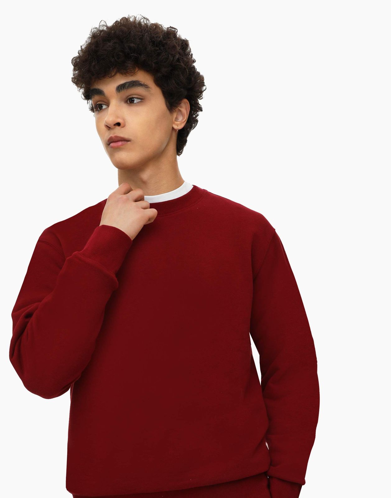 

Свитшот мужской Gloria Jeans BAC012186 бордовый XS (40-42), BAC012186