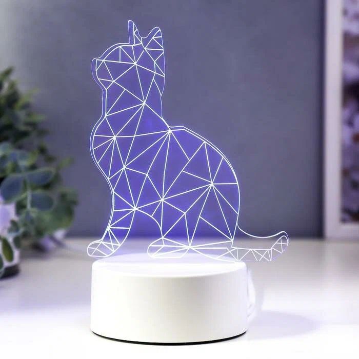 

Светильник "Кот сидя" LED RGB от сети