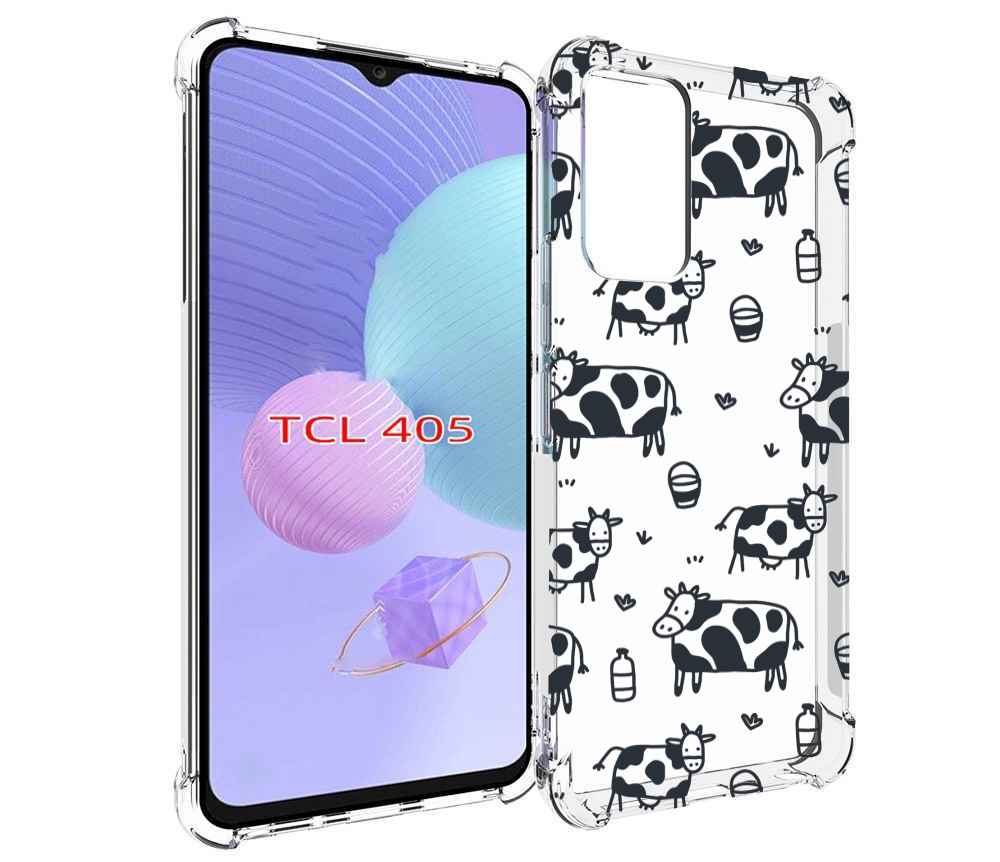 

Чехол MyPads маленькие-коровки для TCL 405, Tocco