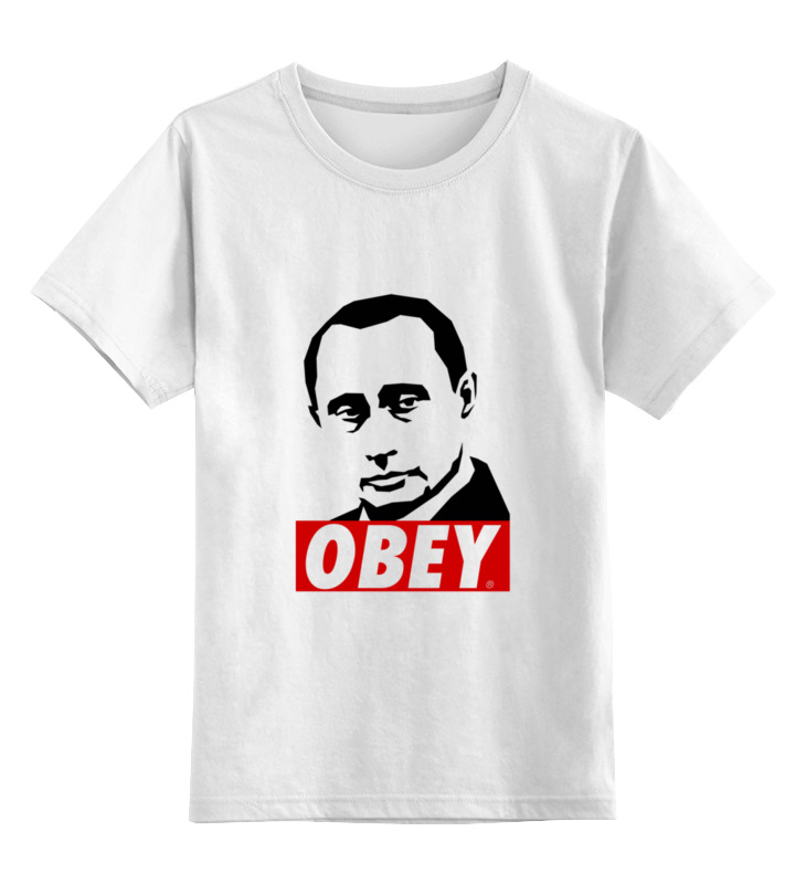 

Футболка детская Printio Путин obey цв. белый р. 128, Путин obey