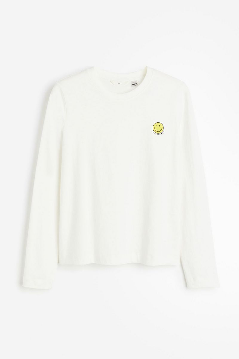 

Лонгслив женский H&M 1218589 белый S, 1218589