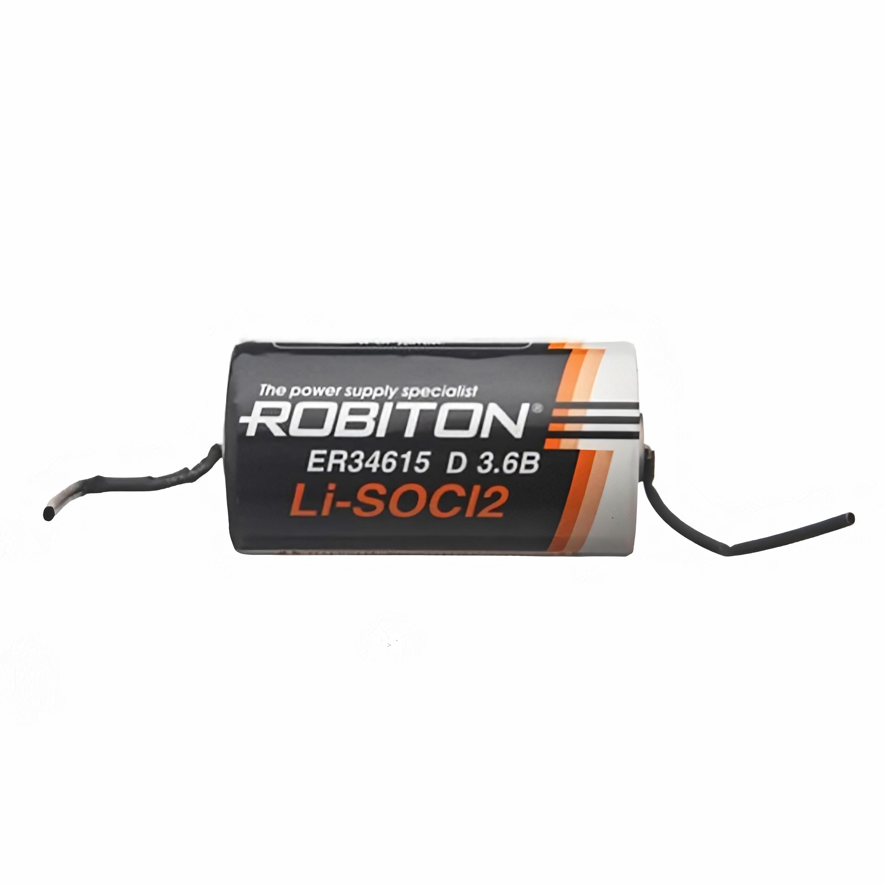 Батарейка ROBITON ER34615 D (D/ R20) Lithium/3.6В 19000 мАч с аксиальными выводами