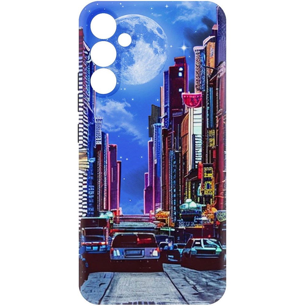 

Чехол-накладка Софт Ночной город для Samsung Galaxy A34 5G (A346), Черный
