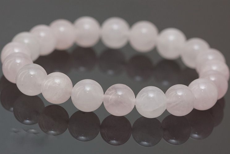 

Браслет из резины р. 19 Красота камня Розовый кварц, кварц, Розовый кварц