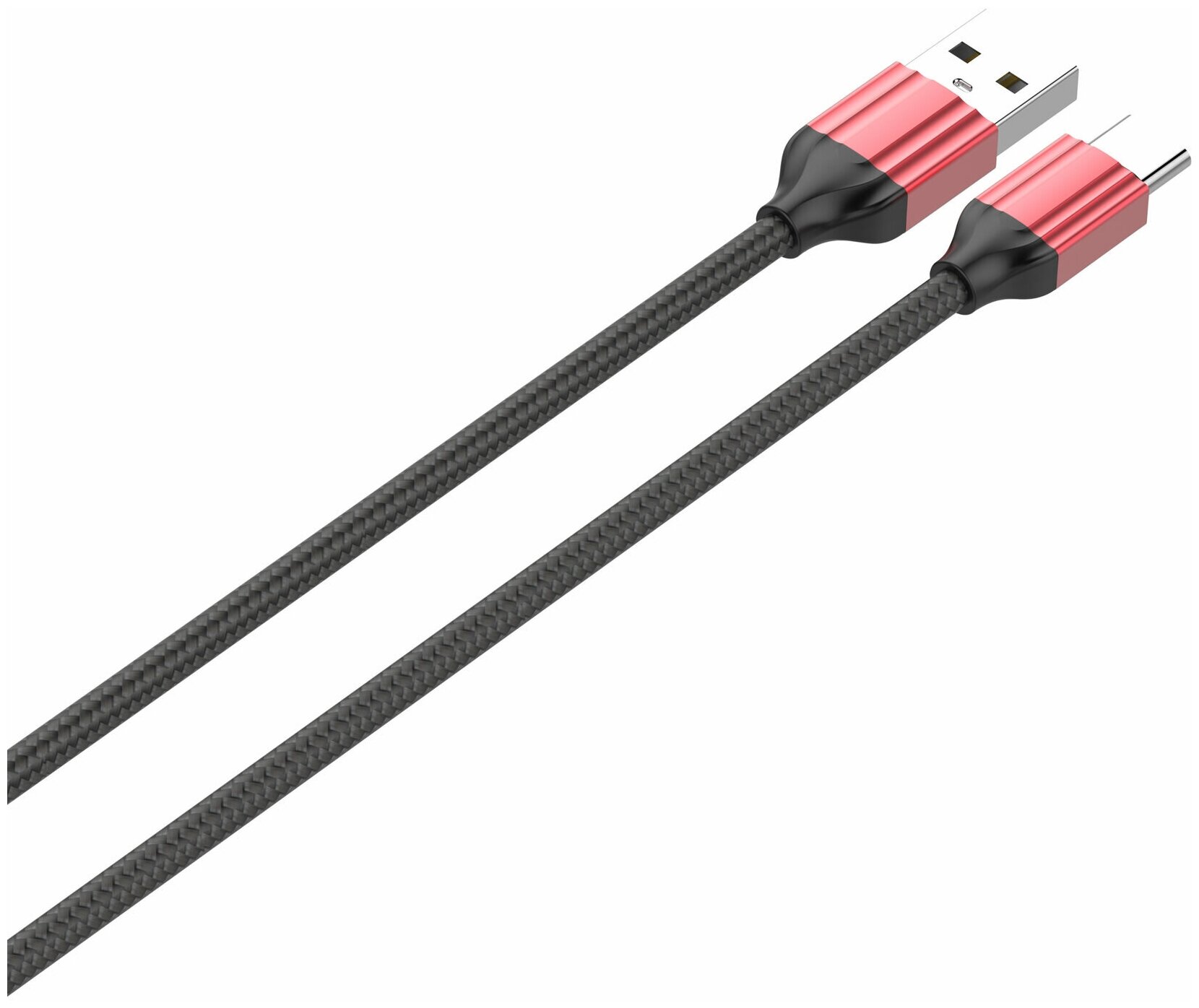 фото Ldnio ls431/ usb кабель micro/ 1m/ 2.4a/ медь: 86 жил/ нейлоновая оплетка/ red