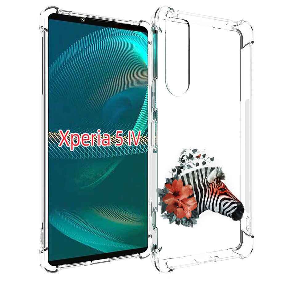 

Чехол MyPads Зебра с цветами для Sony Xperia 5 IV (5-4), Прозрачный, Tocco